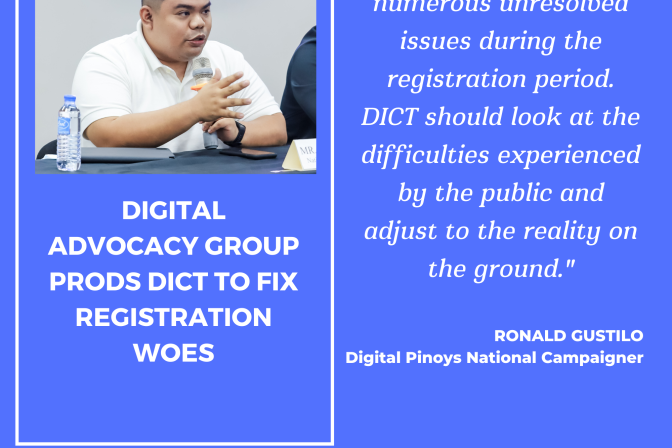 Digital advocacy group prods DICT to fix registration woes