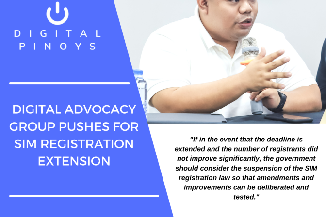 Digital advocacy group pushes for SIM registration extension