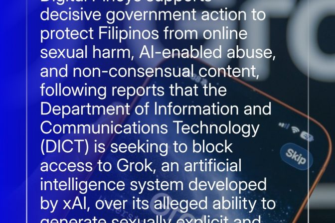 Digital Pinoys Backs Strong Online Safety Measures Amid DICT Move on Grok