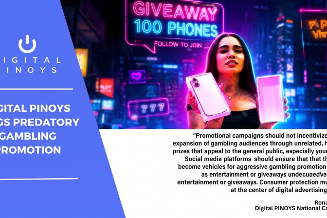 Digital Pinoys Flags Predatory Gambling Promotion